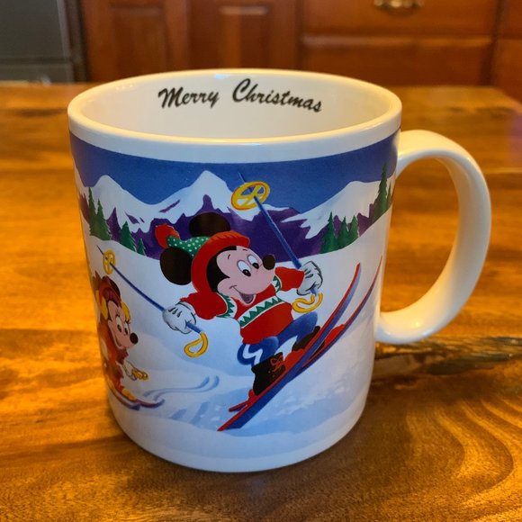 Disney Other - Walt Disney Vintage 1987 Applause Merry Christmas Mickey and Minnie Mouse Mug